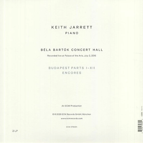 Keith Jarrett - Budapest Concert Plak 2 LP
