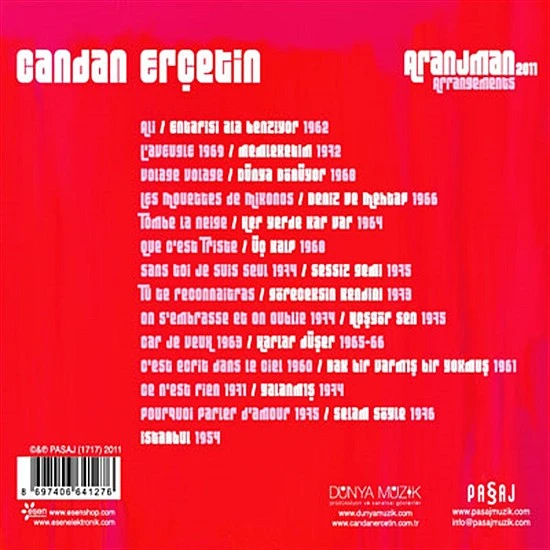 Candan Erçetin - Aranjman 2011 (Arrangements 2011) CD