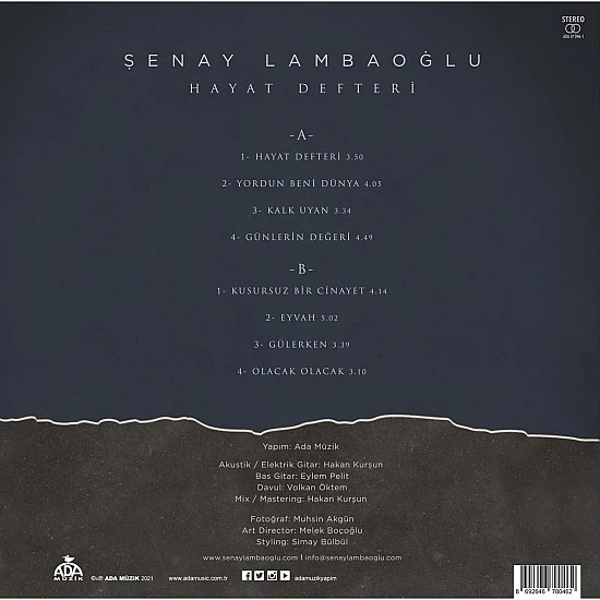 Şenay Lambaoğlu - Hayat Defteri Plak LP