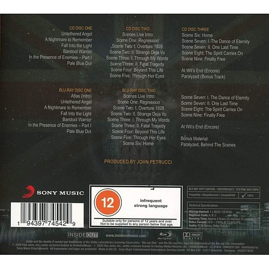 Dream Theater - Distant Memories Live In London 3 CD + 2 Bluray Disk Set