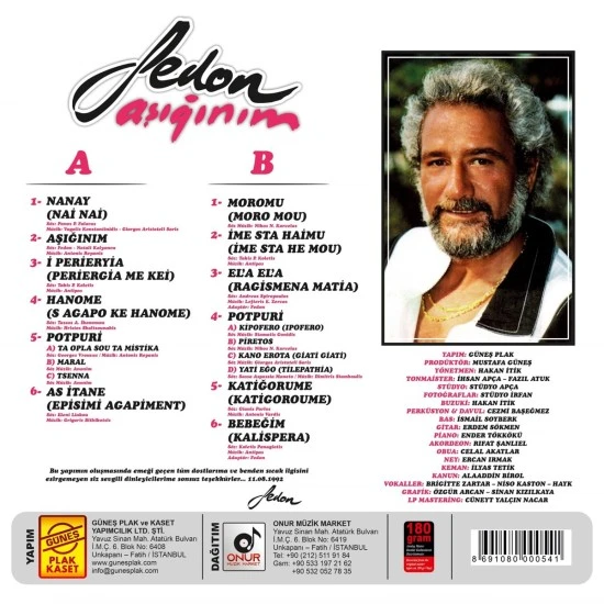 Fedon - Aşığınım Plak LP - 1000 Adet Sınırlı