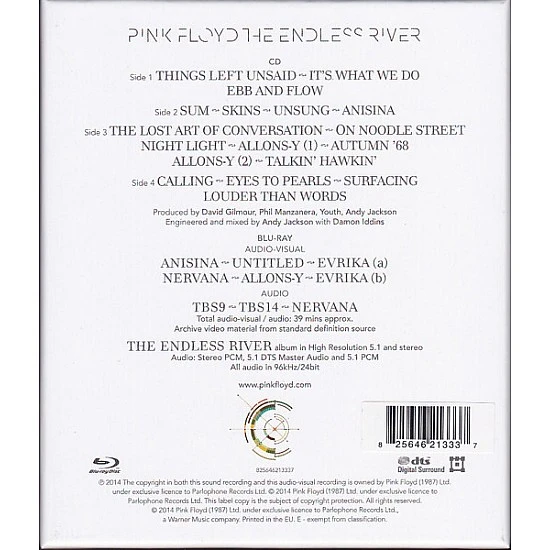 Pink Floyd ‎– The Endless River Blu-ray + CD Disk