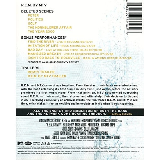 R.E.M. (REM) ‎– R.E.M. By MTV Blu-ray Disk