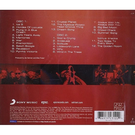 Joe Satriani - Satchurated: Live In Montreal 2 CD