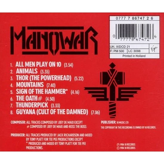 Manowar - Sign Of The Hammer CD