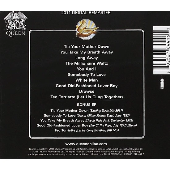 Queen - A Day At The Races 2 CD
