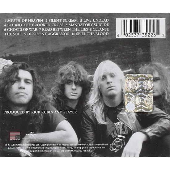 Slayer - South Of Heaven CD