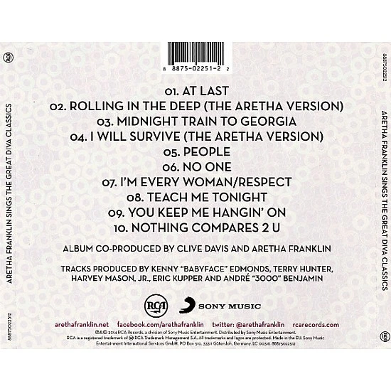 Aretha Franklin - Sings The Great Diva Classics CD