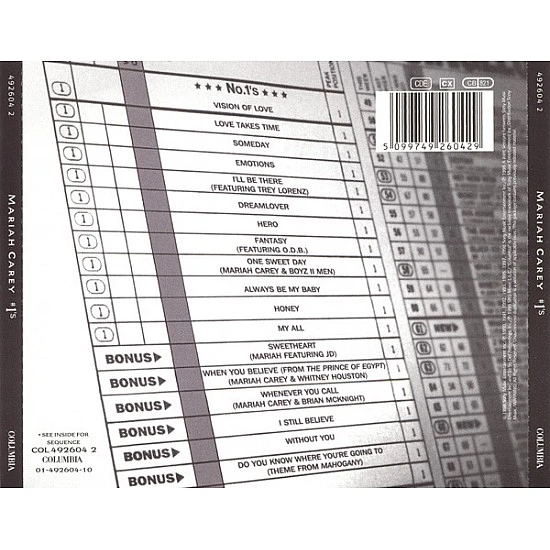 Mariah Carey - #1's (Best of) CD