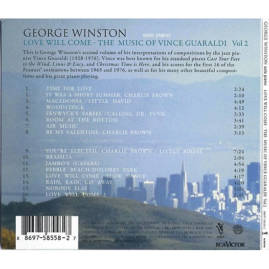 George Winston ‎– Love Will Come / The Music Of Vince Guaraldi Vol:2 CD