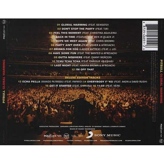 Pitbull - Global Warming Delüks CD + 4  Bonus Şarkı