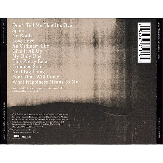Amy MacDonald ‎– A Curious Thing CD