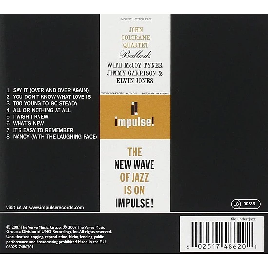 John Coltrane ‎– Ballads Digipak CD