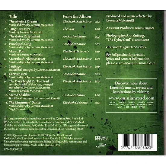Loreena McKennitt - The Olive And The Cedar - A Mediterranean Odyssey CD