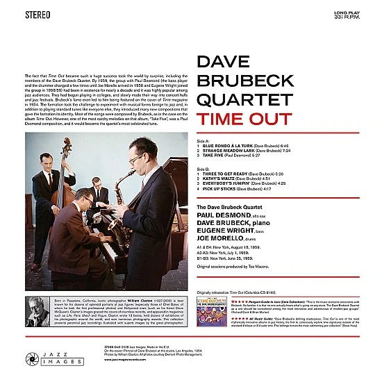 The Dave Brubeck Quartet ‎– Time Out Plak LP 