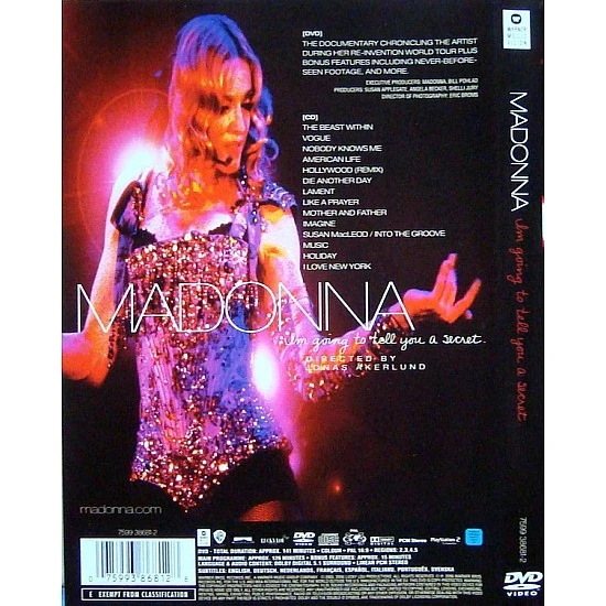 Madonna ‎– I'm Going To Tell You A Secret DVD + CD (PAL)