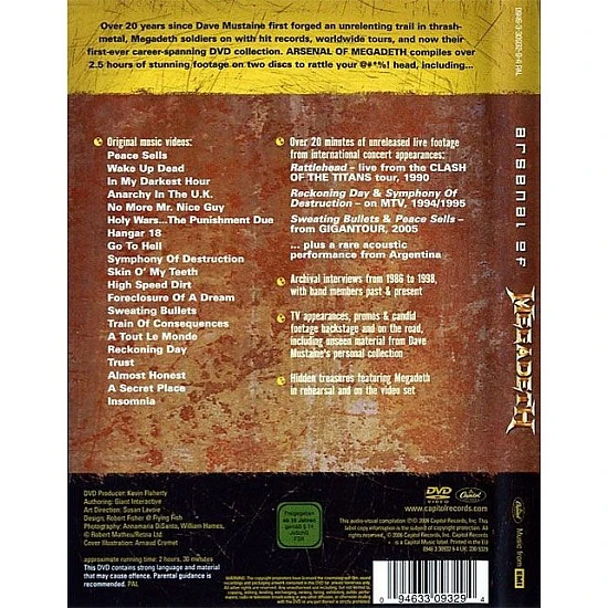 Megadeth ‎– Arsenal Of Megadeth 2 DVD (PAL)