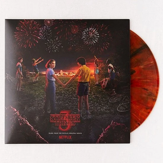 Stranger Things 3 - Soundtrack Turuncu Siyah Renkli Plak 2 LP + 7