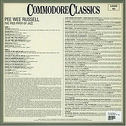 Pee Wee Russell - The Pied Piper Of Jazz Plak LP * İKİNCİ EL *