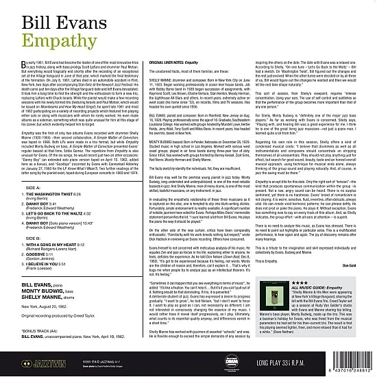 Bill Evans - Empathy Plak  LP