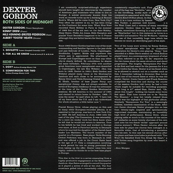 Dexter Gordon ‎– Both Sides Of Midnight Audiophile Plak LP