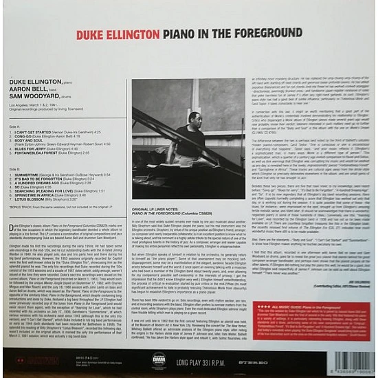 Duke Ellington ‎– Piano In The Foreground Plak LP 