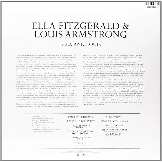 Ella Fitzgerald Louis Armstrong - Ella And Louis Caz Plak LP