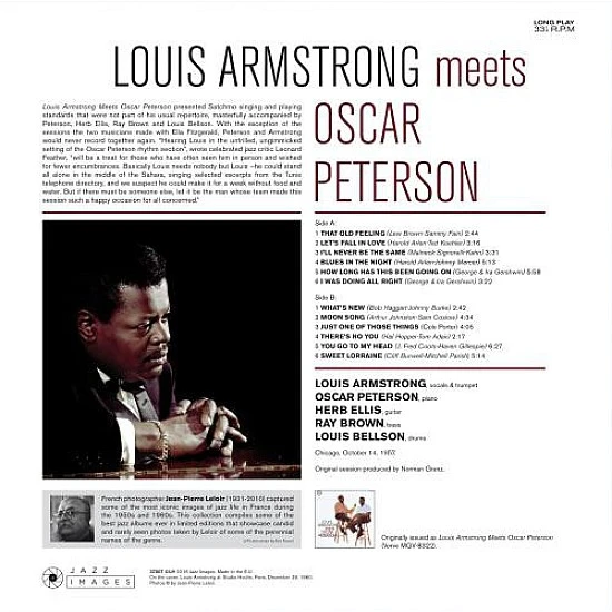 Louis Armstrong ‎– Louis Armstrong Meets Oscar Peterson Caz Plak LP Limited Edition