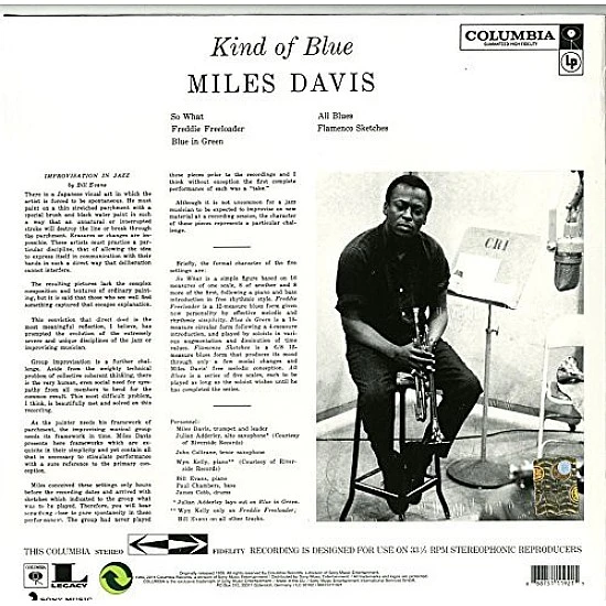 Miles Davis - Kind Of Blue Caz Mavi Renkli Plak LP