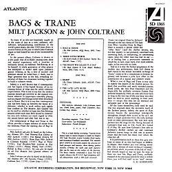 Milt Jackson & John Coltrane ‎– Bags & Trane Caz Plak LP