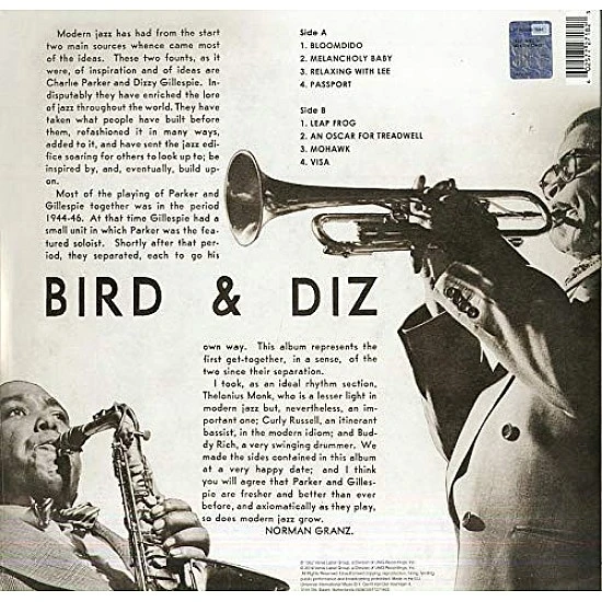 Charlie Parker And Dizzy Gillespie - Bird And Diz Caz Plak LP