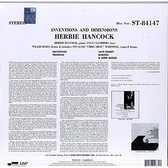 Herbie Hancock - Inventions and Dimensions Plak LP