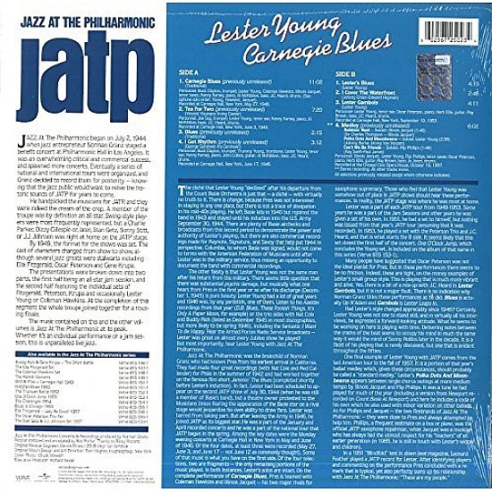 Lester Young ‎– Carnegie Blues Plak LP 