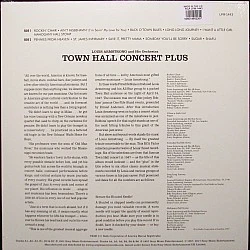 Louis Armstrong - Town Hall Concert Plus (Audiophile) Caz Plak LP
