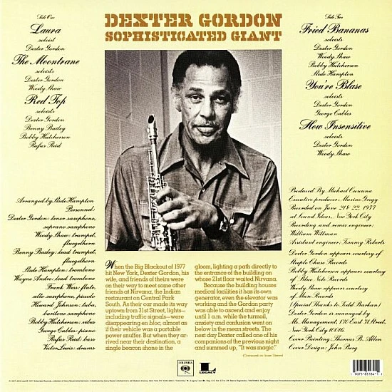 Dexter Gordon ‎– Sophisticated Giant Caz Plak LP