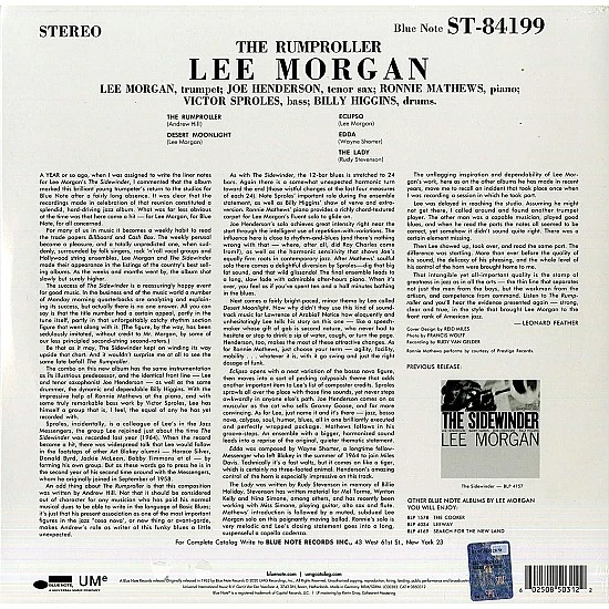 Lee Morgan - The Rumproller Plak LP