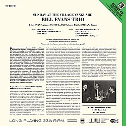 Bill Evans Trio - Sunday At The Village Vanguard Plak  LP + Bonus CD