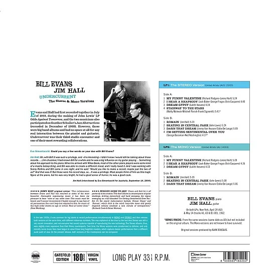Bill Evans / Jim Hall - Undercurrent (Stereo and Mono Versions) Plak 2 LP