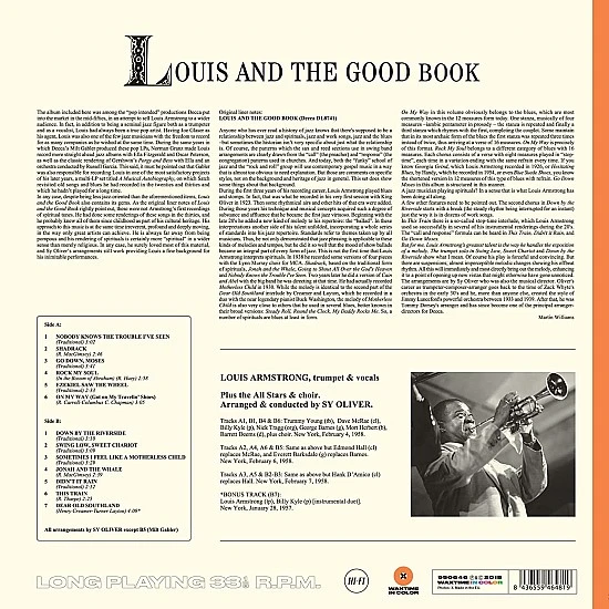 Louis Armstrong ‎– Louis And The Good Book (Turuncu Renkli) Caz Plak LP