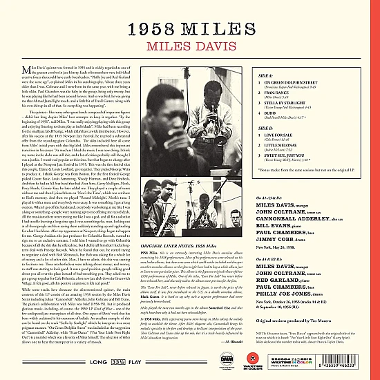 Miles Davis ‎– 1958 Miles (Kırmızı Renkli) Plak LP