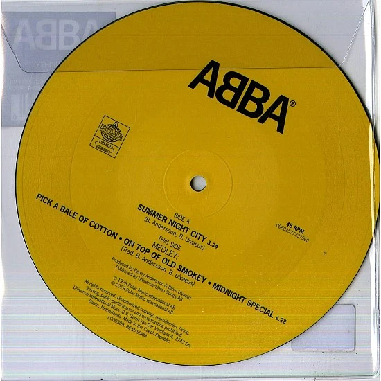 ABBA - Summer Night City 45lik Resimli Plak