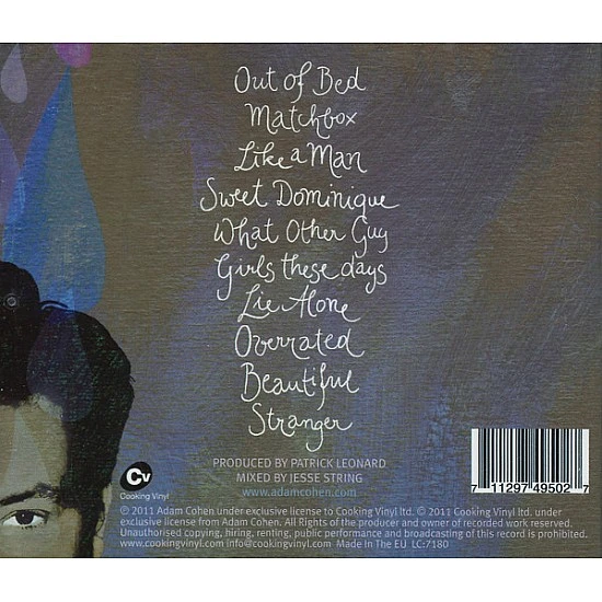 Adam Cohen - Like A Man CD