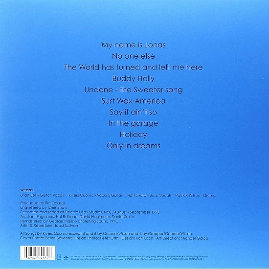 Weezer - Weezer (Blue Album) Plak LP