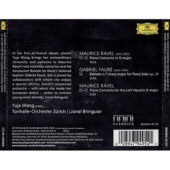 Yuja Wang - Ravel Piano Concertos CD
