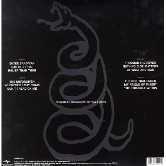 Metallica - Metallica (Black Albümü) (30. Yıl Özel) Plak 2 LP