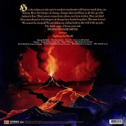 Manowar ‎– Fighting The World (Mavi Renkli) Plak LP