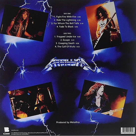 Metallica - Ride The Lightning Plak LP