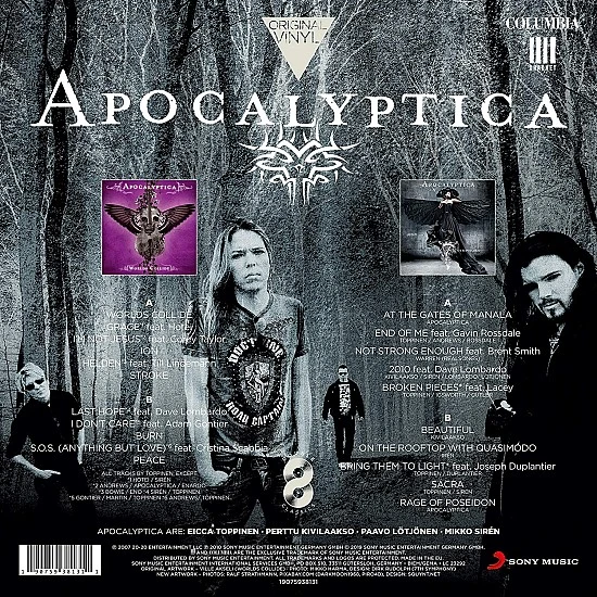 Apocalyptica ‎– Worlds Collide / 7th Symphony Plak 2 LP