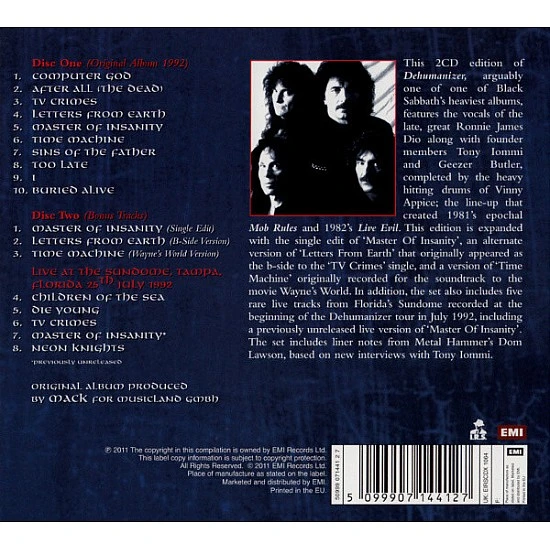 Black Sabbath ‎– Dehumanizer Deluxe Expanded 2 CD