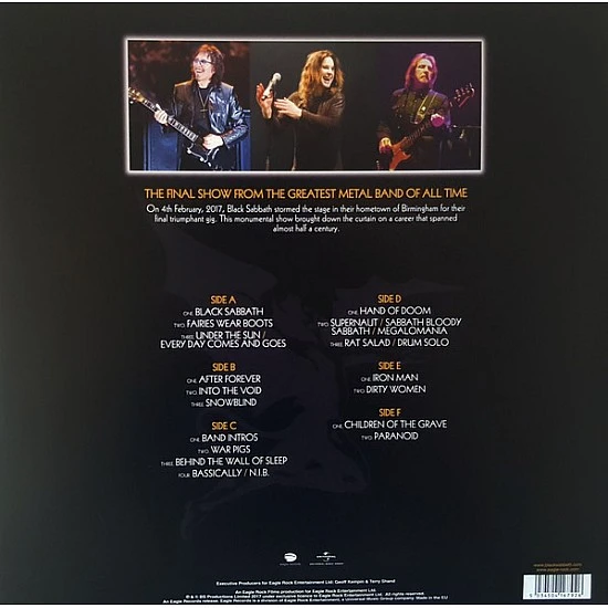 Black Sabbath ‎– The End  Plak 3 LP